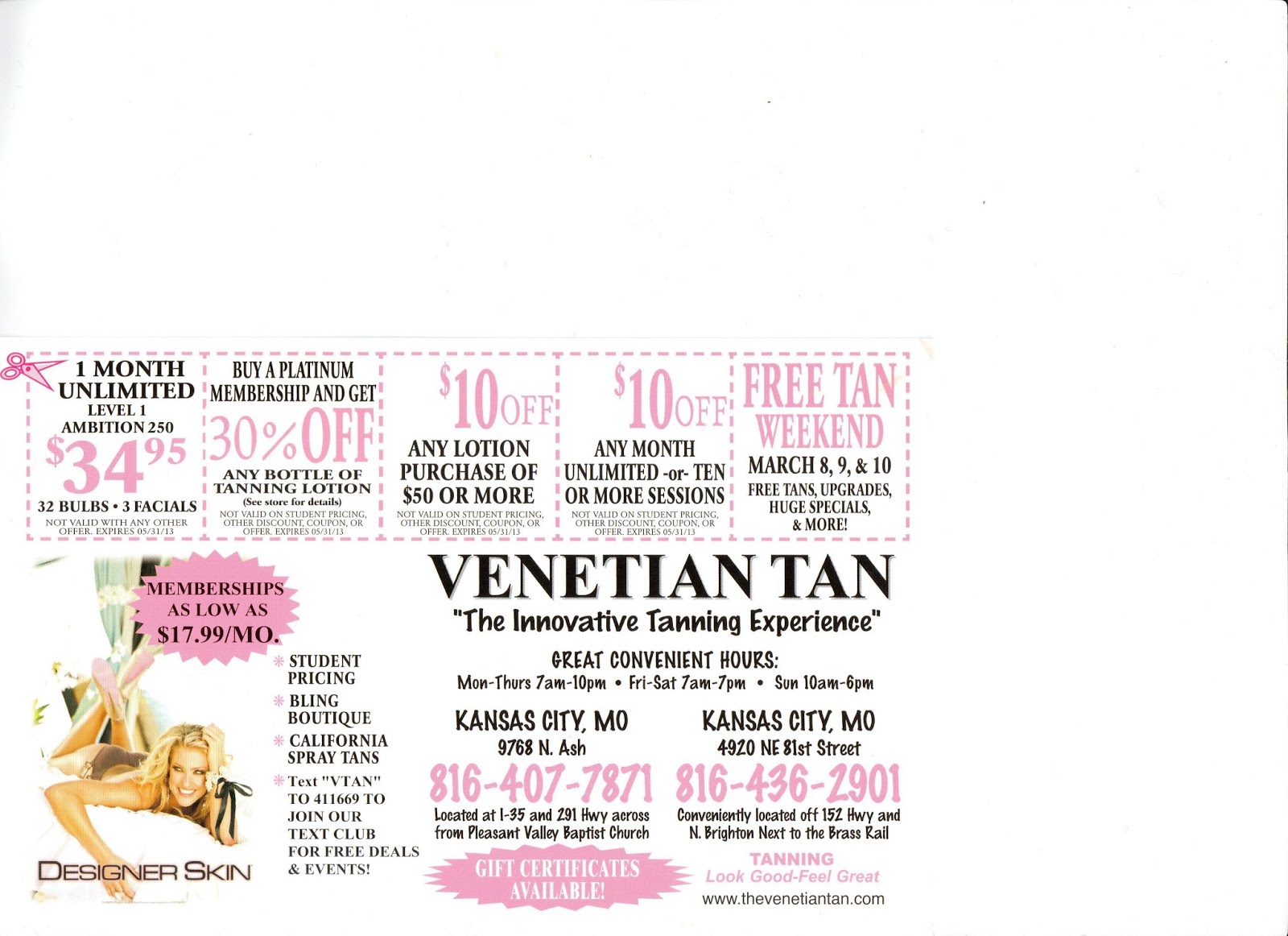 venetian tan kansas city coupons